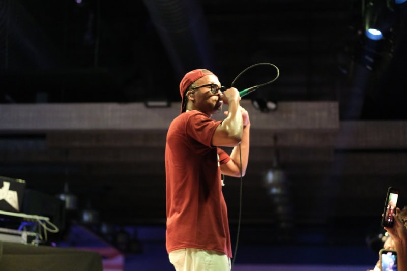 Lupe Fiasco perfroms at the CLUBHOUSE