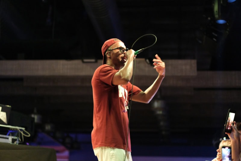 Lupe Fiasco perfroms at the CLUBHOUSE