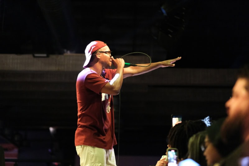 Lupe Fiasco perfroms at the CLUBHOUSE