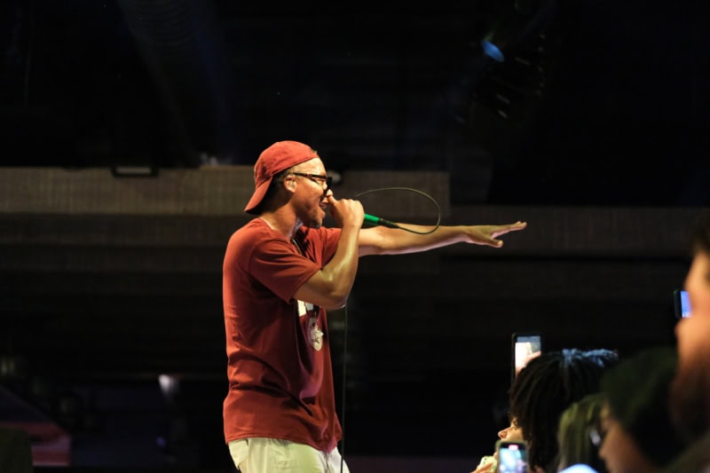 Lupe Fiasco perfroms at the CLUBHOUSE