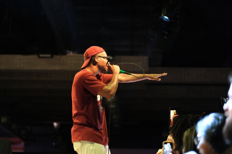 Lupe Fiasco perfroms at the CLUBHOUSE