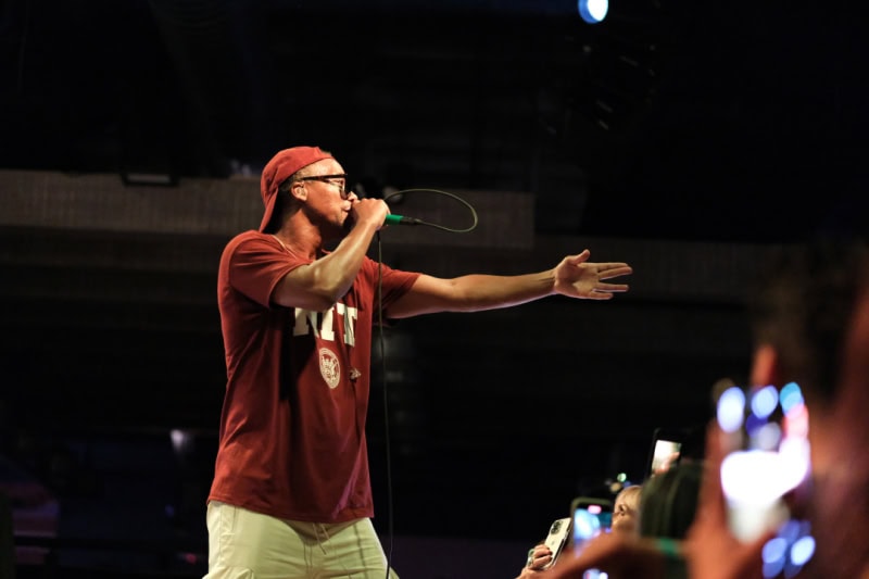 Lupe Fiasco perfroms at the CLUBHOUSE