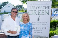 Scott Vallary and Ann Liguori attends the  Book Launch Party for Ann Liguori's for "Life on the Green, Lessons & Wisdom from Legends of Golf" at Canoe Place Inn in Hampton Bays, NY on June 27, 2024. (Photo by David Warren /Sipa​ USA)