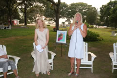 Allison Woodward Art opening reception at the Ram's Head Inn in Shelter Island on