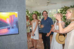 Allison Woodward Art opening reception at the Ram's Head Inn in Shelter Island on