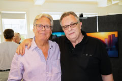 Allison Woodward Art opening reception at the Ram's Head Inn in Shelter Island on