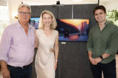 Allison Woodward Art opening reception at the Ram's Head Inn in Shelter Island on