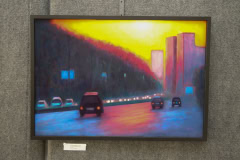 Allison Woodward Art opening reception at the Ram's Head Inn in Shelter Island on