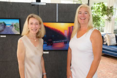 Allison Woodward Art opening reception at the Ram's Head Inn in Shelter Island on