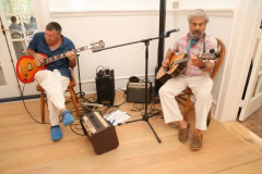 Allison Woodward Art opening reception at the Ram's Head Inn in Shelter Island on