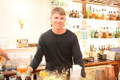Allison Woodward Art opening reception at the Ram's Head Inn in Shelter Island on
