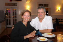 Allison Woodward Art opening reception at the Ram's Head Inn in Shelter Island on