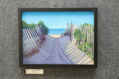 Allison Woodward Art opening reception at the Ram's Head Inn in Shelter Island on