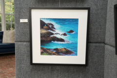 Allison Woodward Art opening reception at the Ram's Head Inn in Shelter Island on