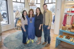 Jess Easlick, Fern Mallis, Haley Haring and Josh Bell attends the American Heart Association Sip and Shop event featuring Fern Mallis at J McLaughlin in Southampton, NY on April 5, 2025. (Photo by David Warren /Sipa​ USA)