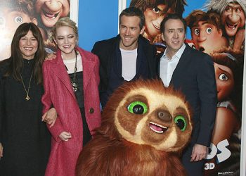 New York Premiere Of The Croods Attended By Ryan Reynolds, Emma Stone, And Blake Lively