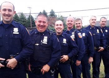 Mustache Alert:  Southold Police Officers Man Up For Movember