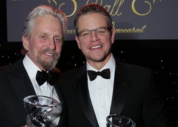 UNICEF Ball Co-Emcee Matt Damon Honors “Behind The Candelabra” Co-Star Michael Douglas