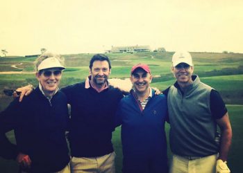 Chatterbox: Hugh Jackman Hits The Links In The Hamptons