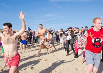 Santa, His Elves, Captain America, Thor, Iron Man, And More Take Human Resources Of The Hamptons’ Polar Bear Plunge