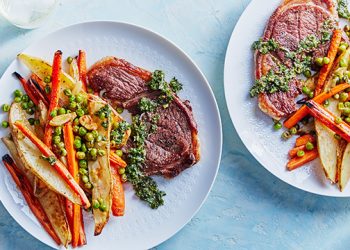 Easter Entertaining: Martha & Marley Spoon’s Seared Lamb Steaks With Roasted Potatoes & Mint Chimichurri