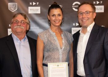 Chatterbox: Greenport Ambassador For The Arts Bridget Moynahan Honored With Certification Of Commendation