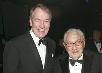 Henry Kissinger & Charlie Rose Honored On The Intrepid By Friends of Hermione-Lafayette