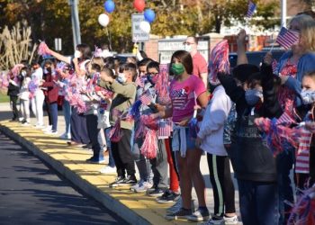 Hampton Bays Elementary School Commemorates Veterans Day With Car Parade