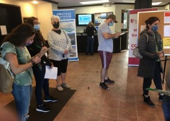 Stony Brook Southampton Hospital Holds Vaccination Clinic At Montauk Playhouse