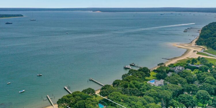 A Glimpse Inside…Sag Harbor Serenity with 180-degree Waterviews