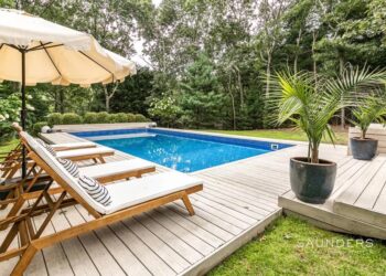 Postmodern Rental Near East Hampton Village with Pool