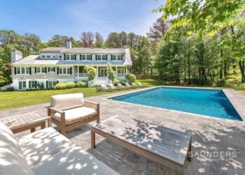 Super-Private Water Mill Estate with Pool & Tennis on 5.5 Acres