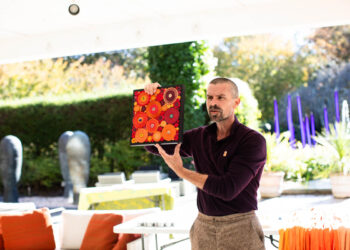 Artists Steven and William Ladd Brought Their National Scrollathon to LongHouse Reserve