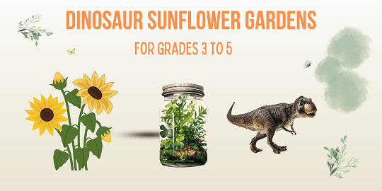 Dinosaur Sunflower Gardens at The Hampton Library