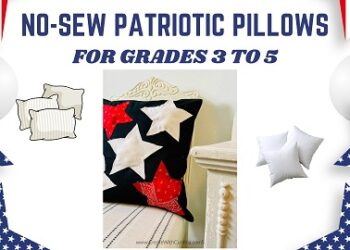 No-Sew Patriotic Pillows at The Hampton Library