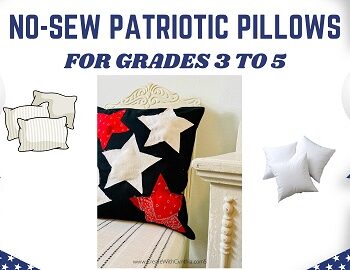 No-Sew Patriotic Pillows at The Hampton Library