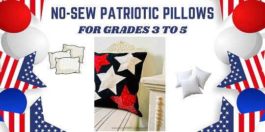 No-Sew Patriotic Pillows at The Hampton Library