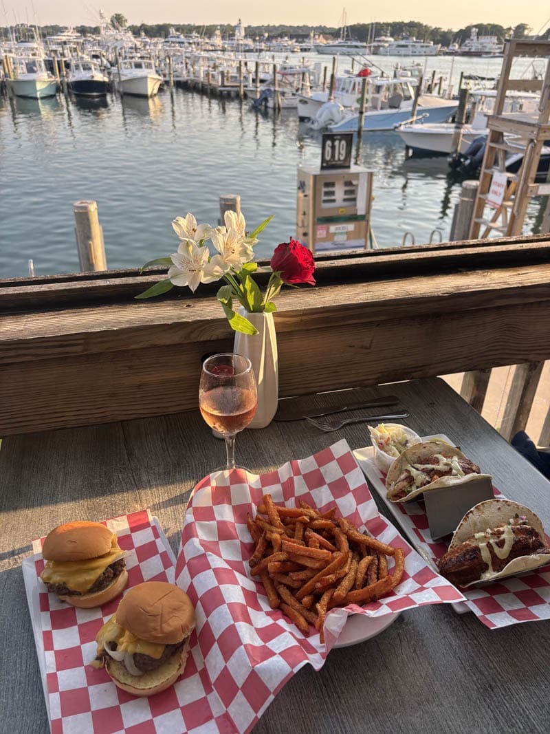 If you only have 12 hours in Montauk, here's exactly where I'd take you. Start the morning at Marram with a coffee and a pastry. Contrary to popular belief, Marram isn't just a beachside hotel — it's also one of my favorite spots for breakfast, lunch, or an afternoon drink. I love grabbing a quick bite, sipping my coffee, and watching the morning surf lessons. If I need to answer emails or get a little work done, it's one of the best places in Montauk to open up my laptop.
