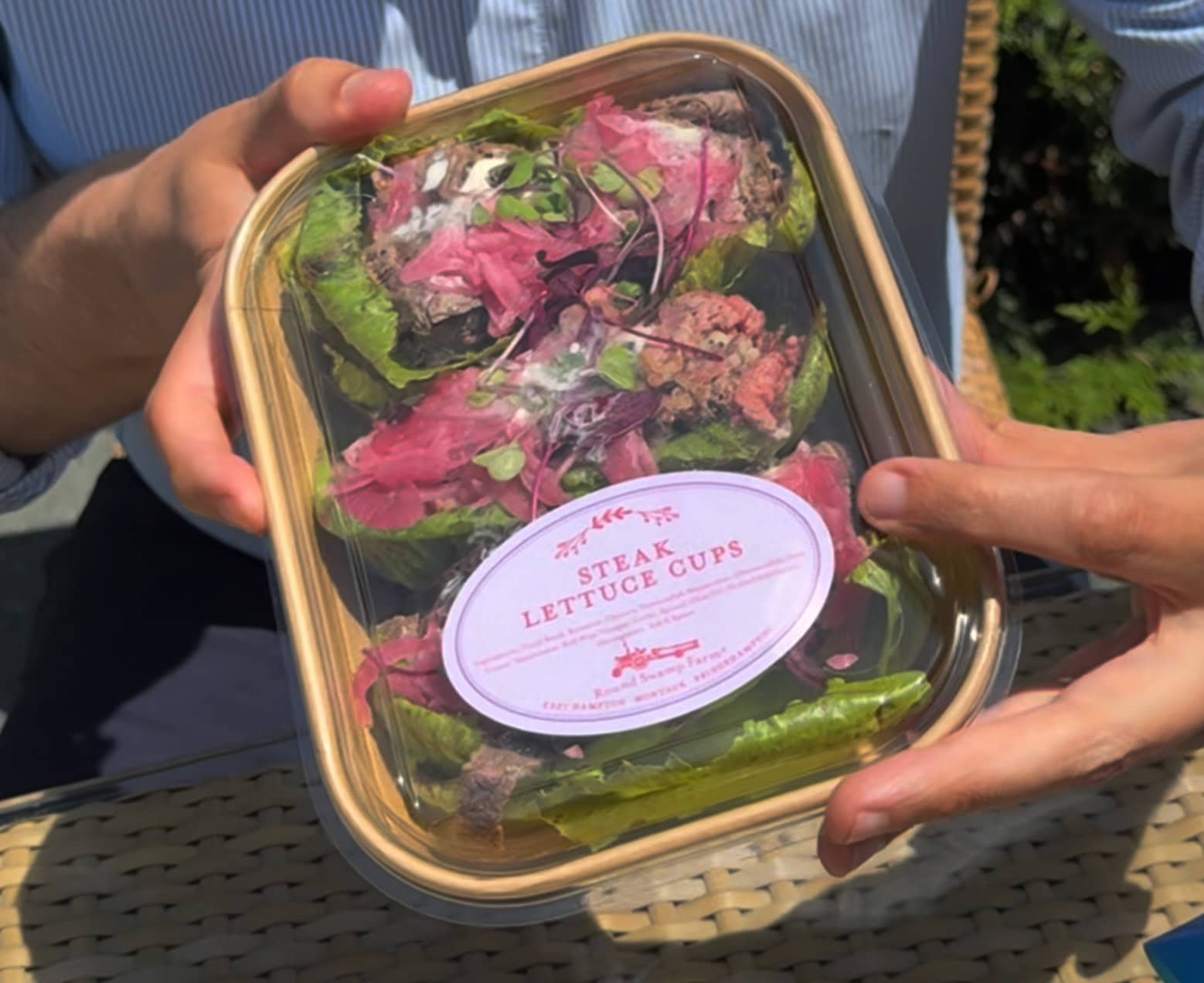 So when I stopped by Round Swamp Farm and grabbed the steak lettuce wraps in an effort to eat healthier, my expectations were somewhere between, 