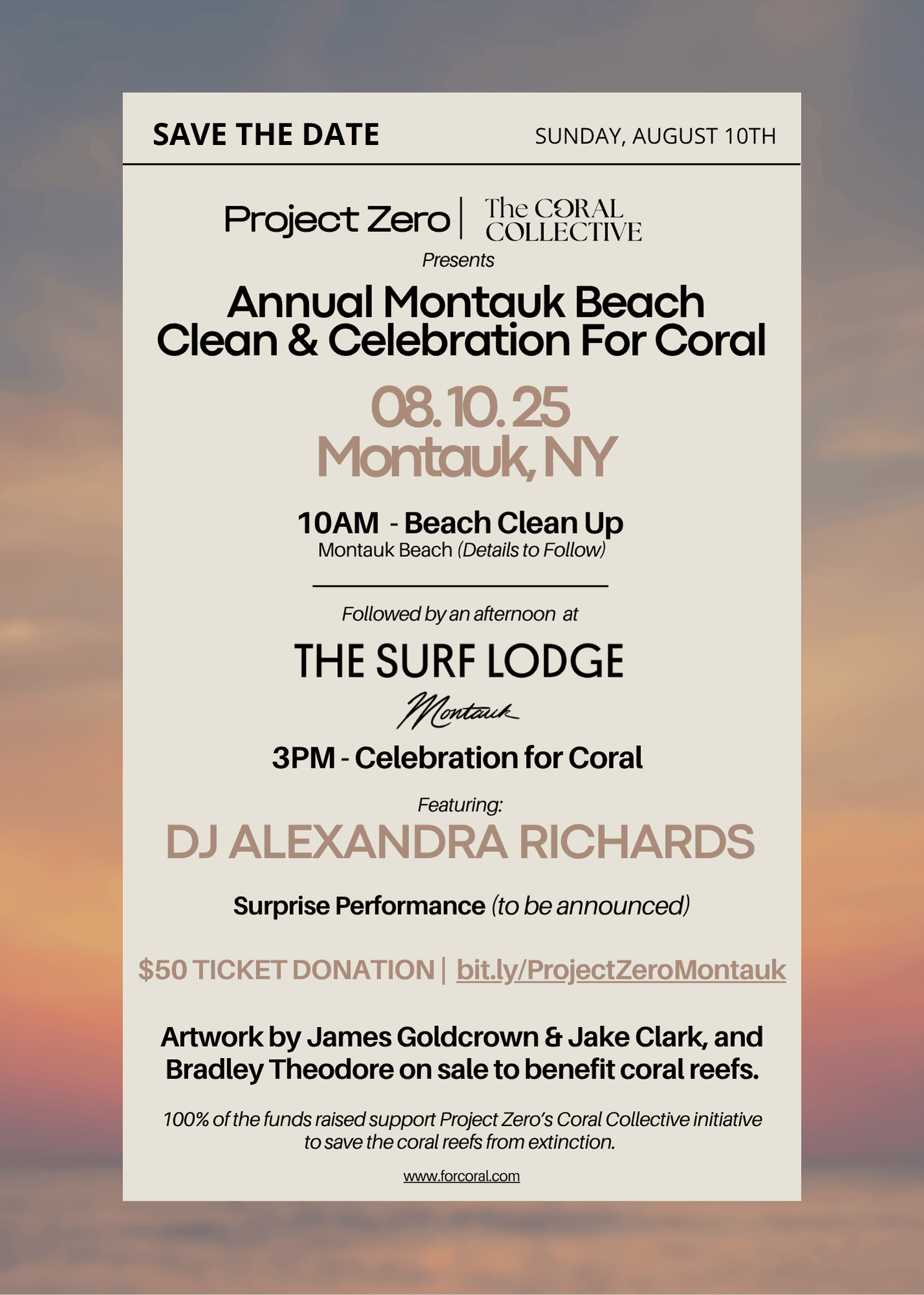 Annual Montauk Beach Clean & Celebration For Coral