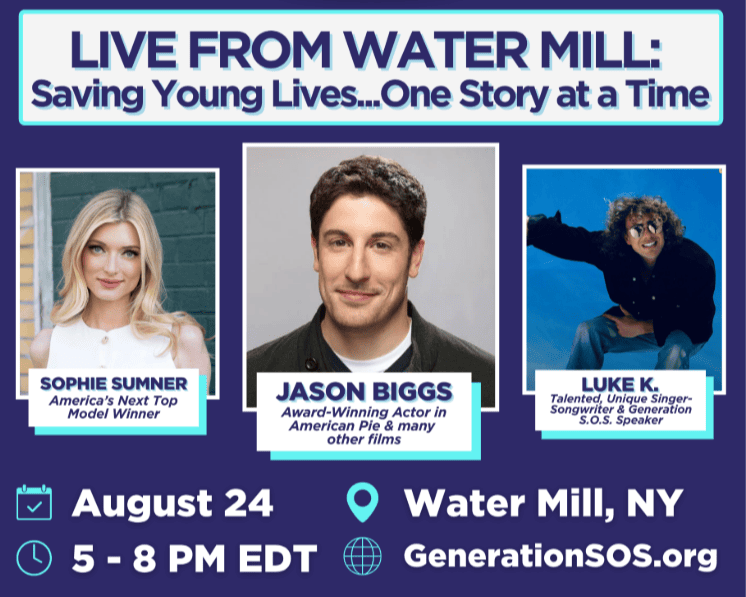 Live From Water Mill: Saving Young Lives…One Story at a Time!
