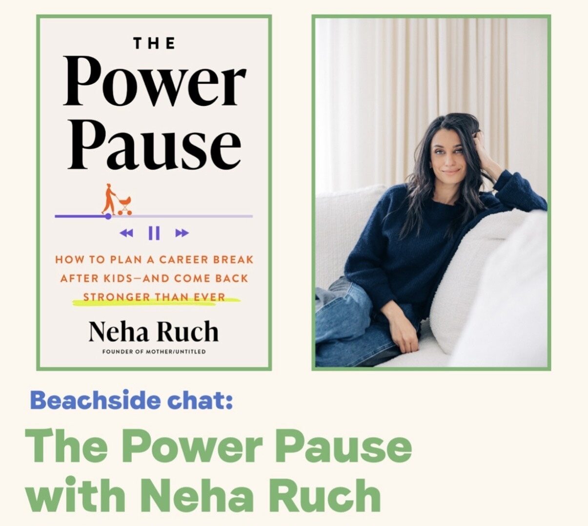 The Power Pause book reading with Neha Ruch @ The HUB