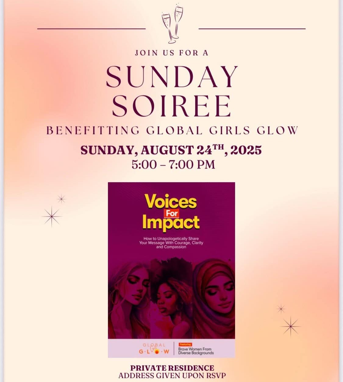 Sunday Soirée Benefiting Global Girls Glow