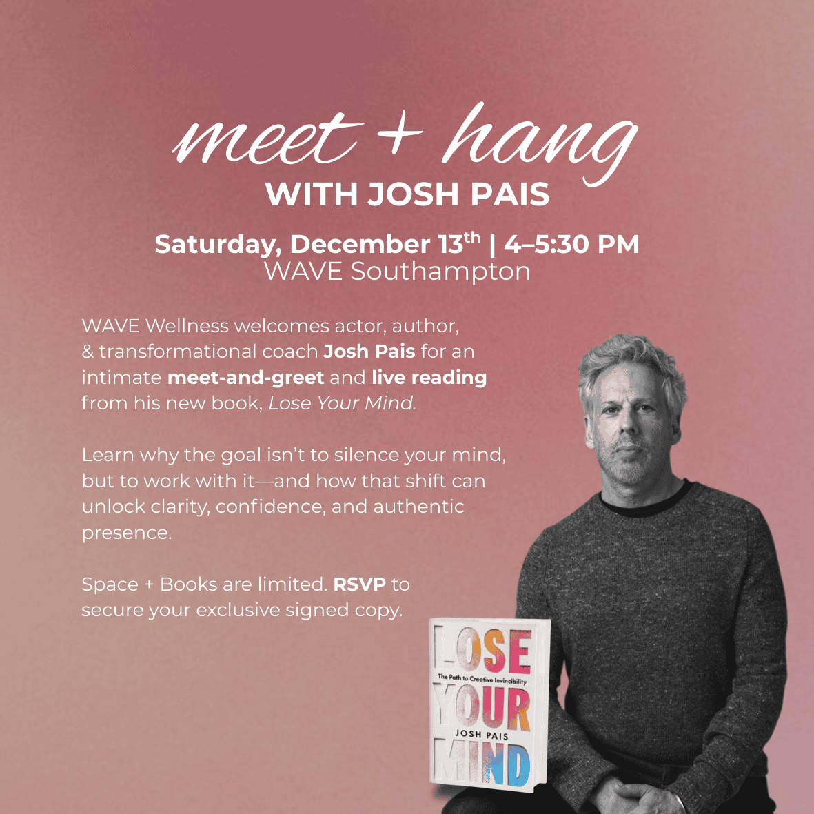 Josh Pais Book Reading – Meet & Hang at WAVE