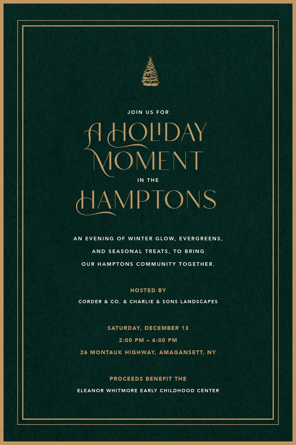 A Holiday Moment in the Hamptons